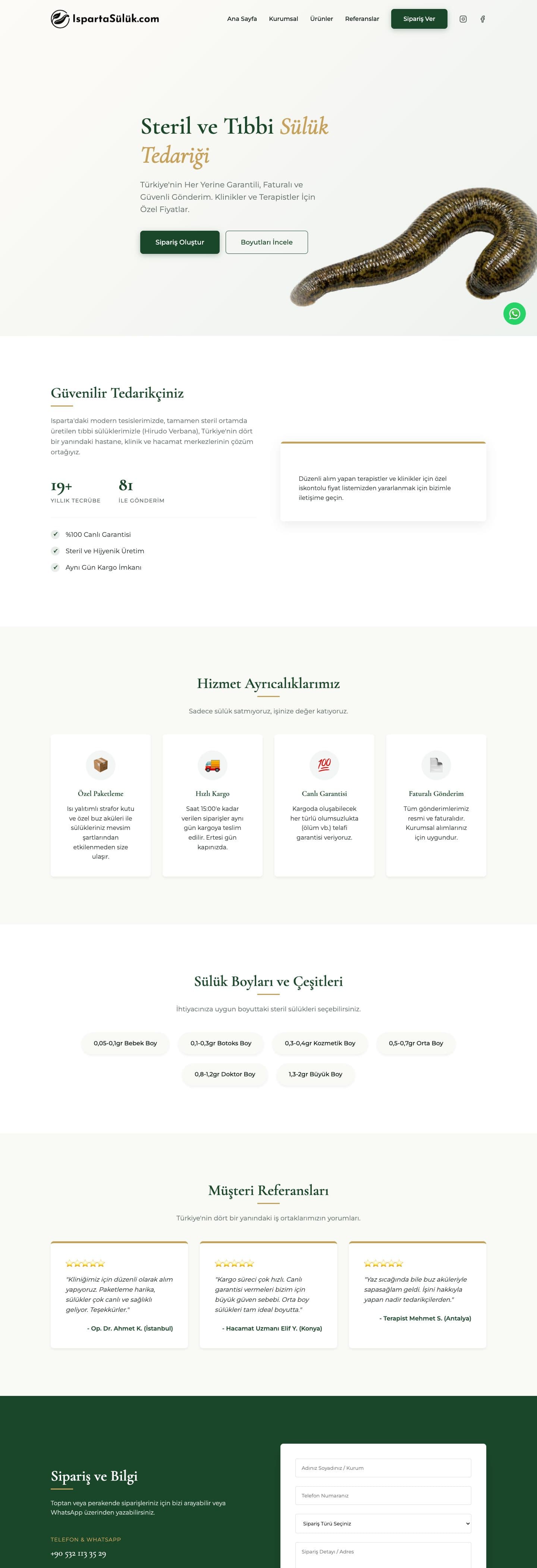 Isparta Sülük website screenshot